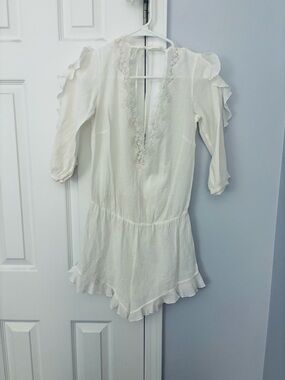 Victoria's Secret White Sheer Blouse with Pink Tag